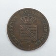 2 Pfennige Pfennig 1865 Saksonia Meiningen 1865 r.