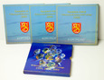 4. Finlandia, 1999, 2000,2001, Zestaw monet obiegowych Euro