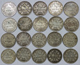 Niemcy 1/2 Marki 1905-1919, zestaw monet, 20 sztuk