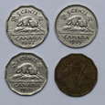 Kanada 5 Centów, Jerzy VI, 4 sztuki