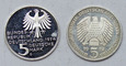 Niemcy, 5 Marek 1974, zestaw 2 sztuki, st. L- i 2