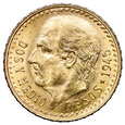 Meksyk 2,5 Pesos 1945, Złoto, st. 1-