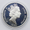 249. Cook Islands, 50 dolarów 1990, Niedźwiedź