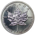 Kanada 5 Dolarów 1989, Liść klonowy, st. 1-, uncja czystego srebra