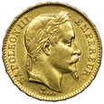 Francja 20 franków 1868 BB, Napoleon III, st. 2+
