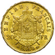 Francja 20 franków 1868 BB, Napoleon III, st. 2+