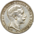 90. Prusy, 3 marki 1908 A, Wilhelm II, st. 3+