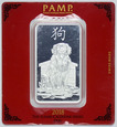 Sztabka PAMP, Lunar 2018, Pies, 100g Ag999