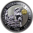 Australia 1 Dolar 1997, Kookaburra, PRIVY MARK, uncja czystego srebra