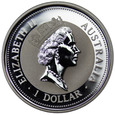 Australia 1 Dolar 1997, Kookaburra, PRIVY MARK, uncja czystego srebra