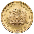 Chile 20 Pesos 1976, Złoto