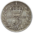 Wielka Brytania 3 Pensy 1917, Jerzy V, st. 3