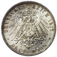Niemcy, Bawaria 3 Marki 1911-D, Otto, st. 1/1-