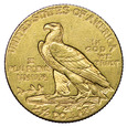 USA 2 1/2 Dolara 1908, Indianin, st. 3+/2-