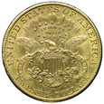 USA 20 Dolarów 1900, Głowa, złoto, st. ~2/2+