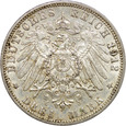 86. Hamburg, 3 marki 1912 J, st. 2/2+