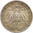 91. Prusy, 3 marki 1908 A, Wilhelm II, st. 3+/2-