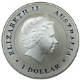 Australia 1 Dolar 2014, Krokodyl, st. 1/1-, uncja czystego srebra