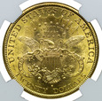 USA 20 Dolarów 1898 S, Liberty Head, NGC MS61