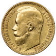 Rosja 15 Rubli 1897 - Mikołaj II, Złoto, st. 2-