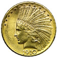 USA 10 Dolarów 1910 D, Indianin, st. 1-