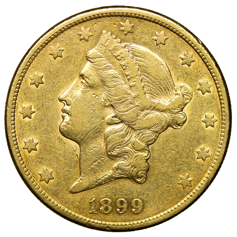 USA 20 Dolarów 1899 S, Liberty Head, st. 3+