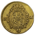 Hiszpania 1/2 Escudo 1788 MM, Madryt - Karol III, Złoto