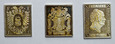 Niemcy, znaczki w czystym srebrze, 3 sztuki, st. L-