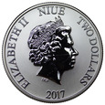 Niue 2 Dolary 2017, Myszka Miki, uncja czystego srebra