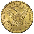 USA 10 Dolarów 1892, Liberty Head, Złoto, st. 2+/1-