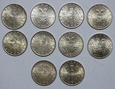Austria 2 Szylingi 1928-1937, 10 sztuk, st. od 2 do 1-