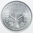 613. Dżibutti, Somaliland, Francja, 5 franków 1965