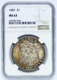 USA 1 dolar 1887, Morgan Dollar, NGC MS63