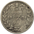 Wielka Brytania 3 Pensy 1874 - Królowa Wiktoria