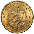 Kuba 5 Pesos 1916, Złoto