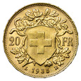 Szwajcaria 20 Franków 1935, st. 1-