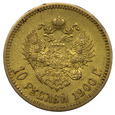 Rosja 10 Rubli 1900 ФЗ - Mikołaj II, Złoto