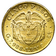 Kolumbia 5 Pesos 1919, Simon Bolivar, st. 1-