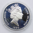 248. Cook Islands, 50 dolarów 1990, Nosorożec