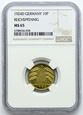 302. Niemcy, 10 reichspfennig 1924 D, NGC MS65