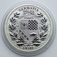 219. Germania, 5 marek 2022, Alegorie, Polonia, 1 oz, Ag999 + cert.