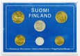 91. Finlandia, Set 1980, Statek, Zestaw monet, 6 sztuk, etui