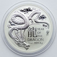 210. Australia, 1 dolar 2024, Rok Smoka, 1 oz, Ag999, RAM