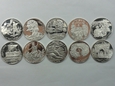 Tunezja 10 x 1 Dinar 1969 - Proof set - Ancient figures