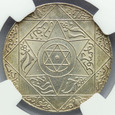 301. Maroko, 2 1/2 dirhama 1314 (1897), Paryż, NGC MS63