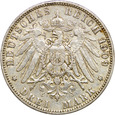 84. Hamburg, 3 marki 1909 J, st. 3+