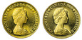Kanada 100 Dolarów 1980 - Kajak, Zestaw 2 sztuki, Uncja Złota