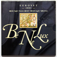 1. Benelux, 2003, Zestaw monet obiegowych Euro + medal Ag925, Euroset