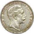 93. Prusy, 3 marki 1909 A, Wilhelm II, st. 2-/3+