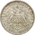 93. Prusy, 3 marki 1909 A, Wilhelm II, st. 2-/3+